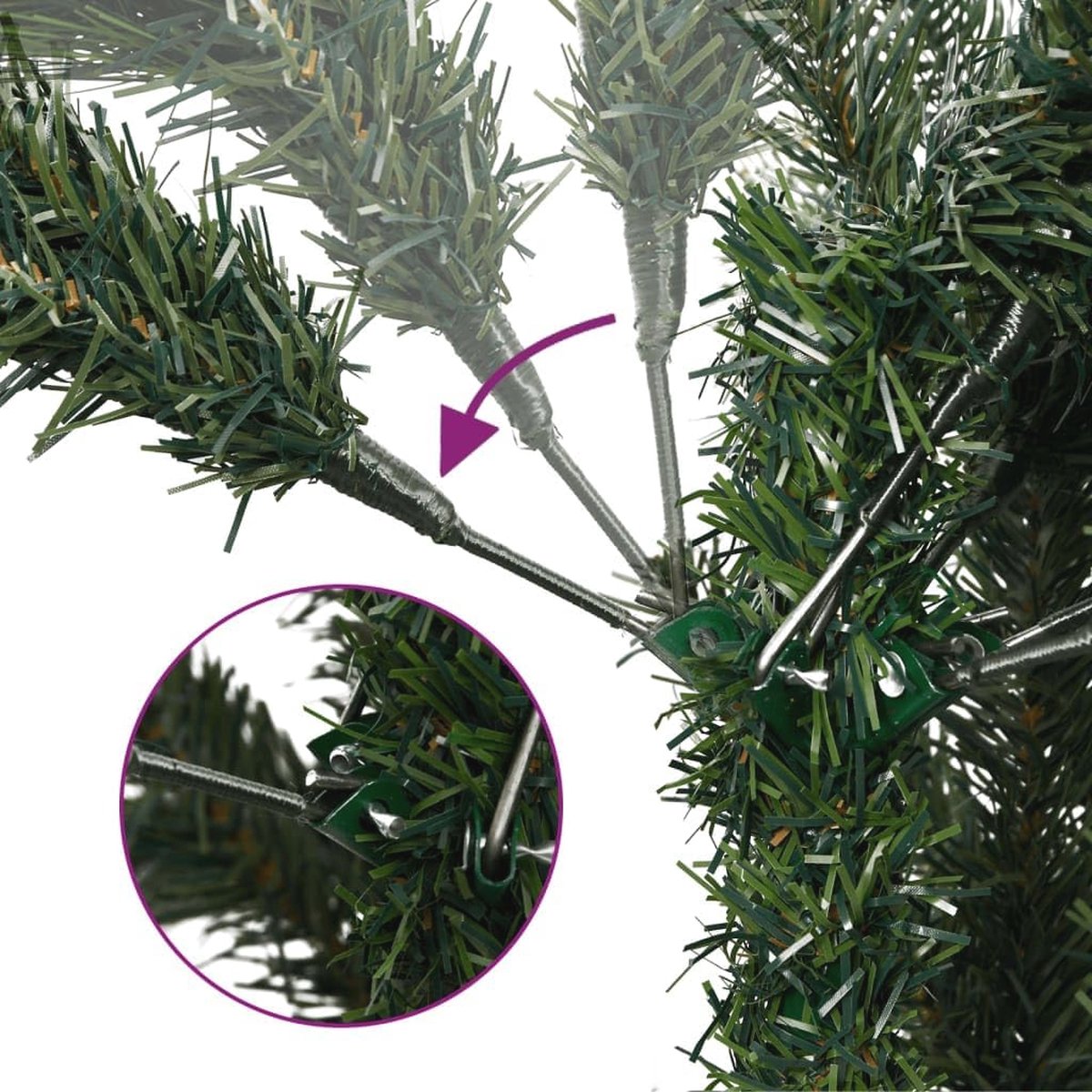 Kunstkerstboom 180 cm scharnierconstructie