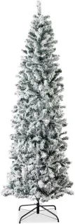 Kunstkerstboom 180 cm slim met sneeuw