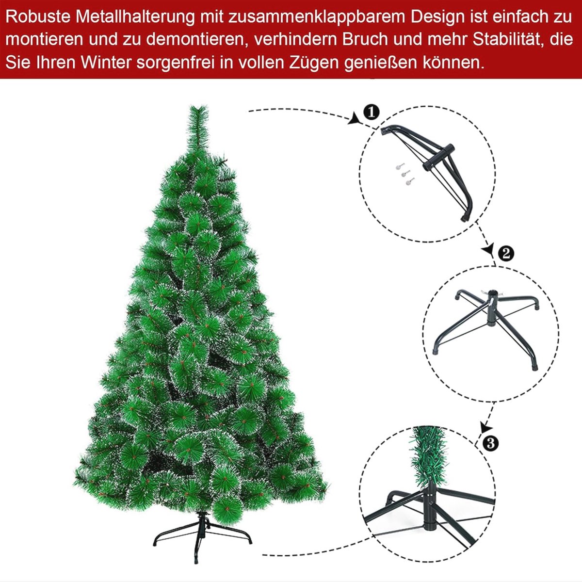 Kunstkerstboom 180 cm Vlamvertragend Sneeuweffect