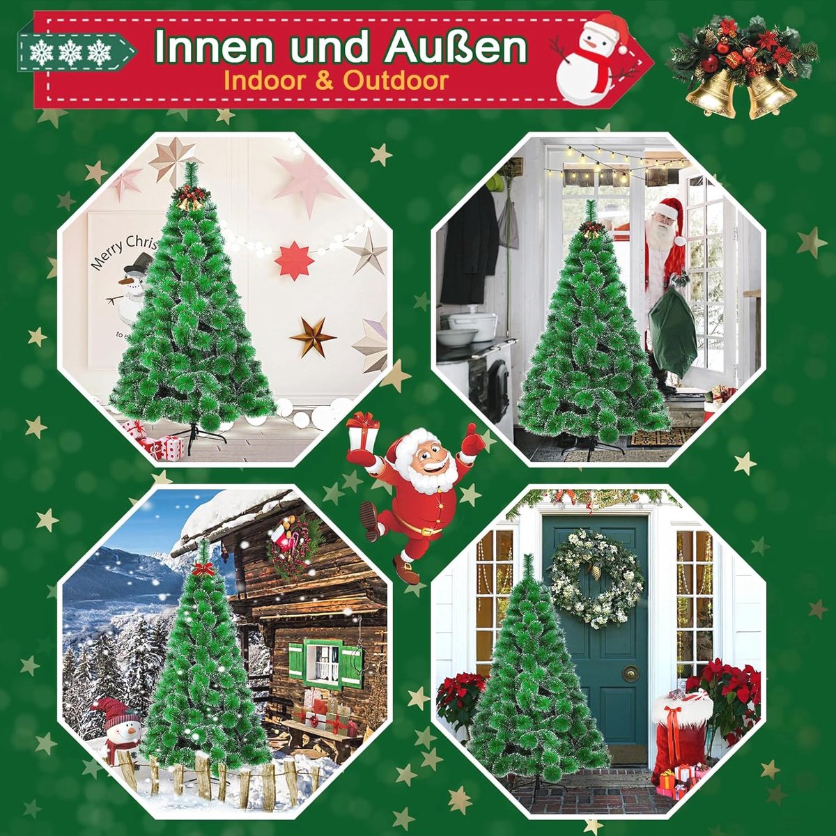 Kunstkerstboom 180 cm Vlamvertragend Sneeuweffect