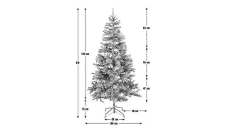 Kunstkerstboom 180cm versierd met dennenappels en bessen