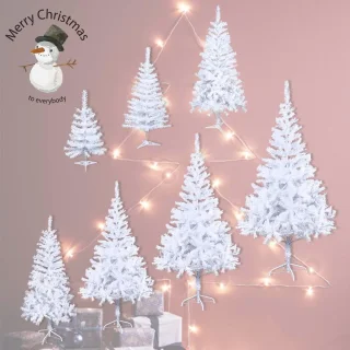 Kunstkerstboom 180cm Wit met Metalen Standaard