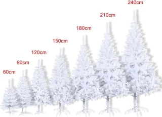 Kunstkerstboom 180cm Wit met Metalen Standaard