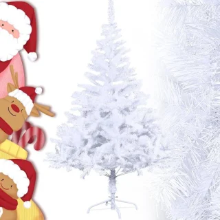 Kunstkerstboom 180cm Wit met Metalen Standaard