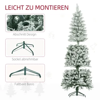 Kunstkerstboom 183 cm Ø65 cm Driedelig