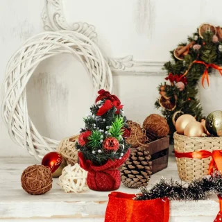 Kunstkerstboom 20 cm (set van 2) - tafelmodel