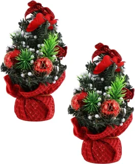 Kunstkerstboom 20 cm (set van 2) - tafelmodel