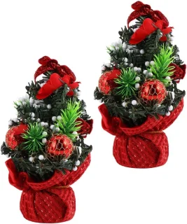 Kunstkerstboom 20 cm (set van 2) - tafelmodel