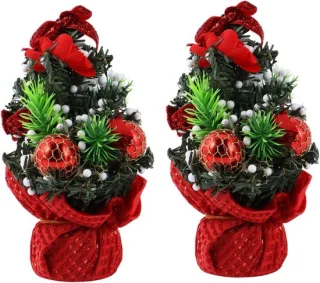 Kunstkerstboom 20 cm (set van 2) - tafelmodel