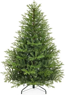 Kunstkerstboom 210 cm – 3-delig met metalen standaard