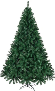 Kunstkerstboom 210 cm 850 takken groen inclusief metalen standaard