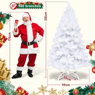 Kunstkerstboom 210 cm dennen - wit