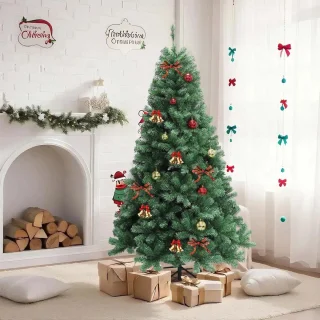 Kunstkerstboom 210 cm groen (PVC)