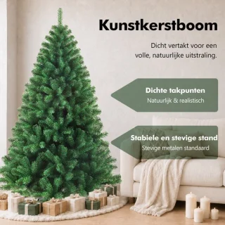 Kunstkerstboom 210 cm groen PVC - kerstboom