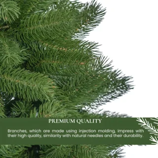 Kunstkerstboom 210 cm groen/blauw met standaard