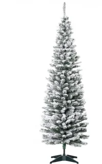 Kunstkerstboom 210 cm groen/wit