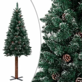 Kunstkerstboom 210 cm met houten standaard