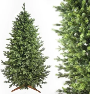 Kunstkerstboom 210 cm met houten standaard