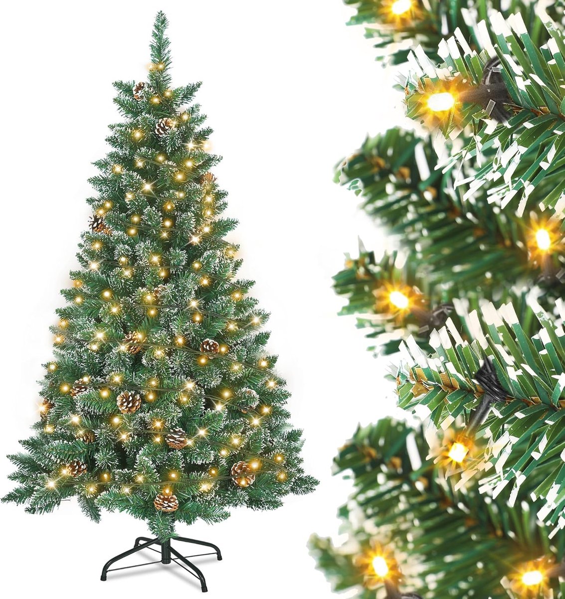 Kunstkerstboom 210 cm met LED verlichting