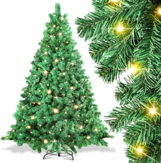 Kunstkerstboom 210 cm met ledverlichting