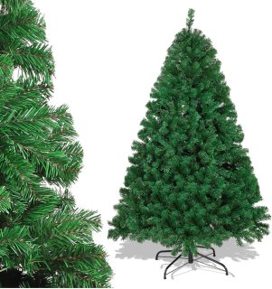 De Kunstkerstboom 210 cm met standaard groen in één oogopslag