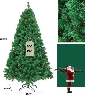 Wat vinden we goed aan de Kunstkerstboom 210 cm met standaard groen