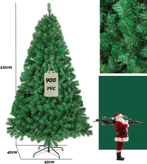 Kunstkerstboom 210 cm met standaard groen