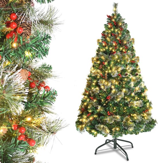 Kunstkerstboom 210 cm met verlichting