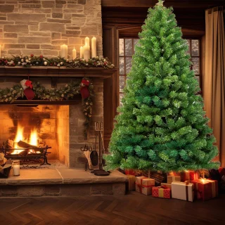 Kunstkerstboom 210 cm - Metalen standaard