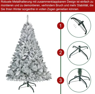 Kunstkerstboom 210 cm Natuurlijk wit