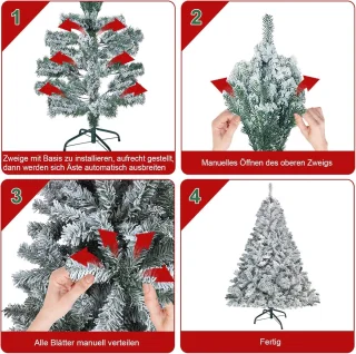 Kunstkerstboom 210 cm Natuurlijk wit