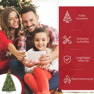Kunstkerstboom 210 cm (Ø142 cm) - Groen