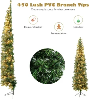 Kunstkerstboom 210 cm PVC groen met 150 LED's