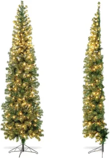 Kunstkerstboom 210 cm PVC groen met 150 LED's