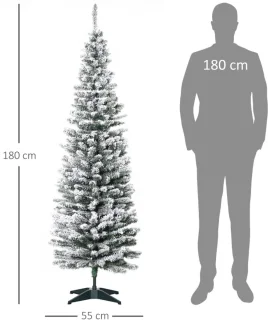 Kunstkerstboom 210 cm PVC Groen/Wit