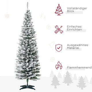 Kunstkerstboom 210 cm PVC Groen/Wit