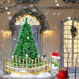 Kunstkerstboom 210 cm - PVC sparvorm met standaard