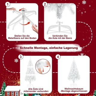 Kunstkerstboom 210 cm Wit