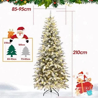 Kunstkerstboom 210 cm - wit