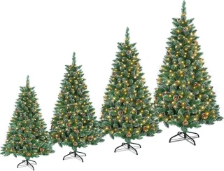 Kunstkerstboom 210 cm Wit-Groen