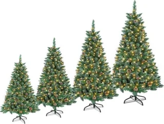 Kunstkerstboom 210 cm Wit-Groen