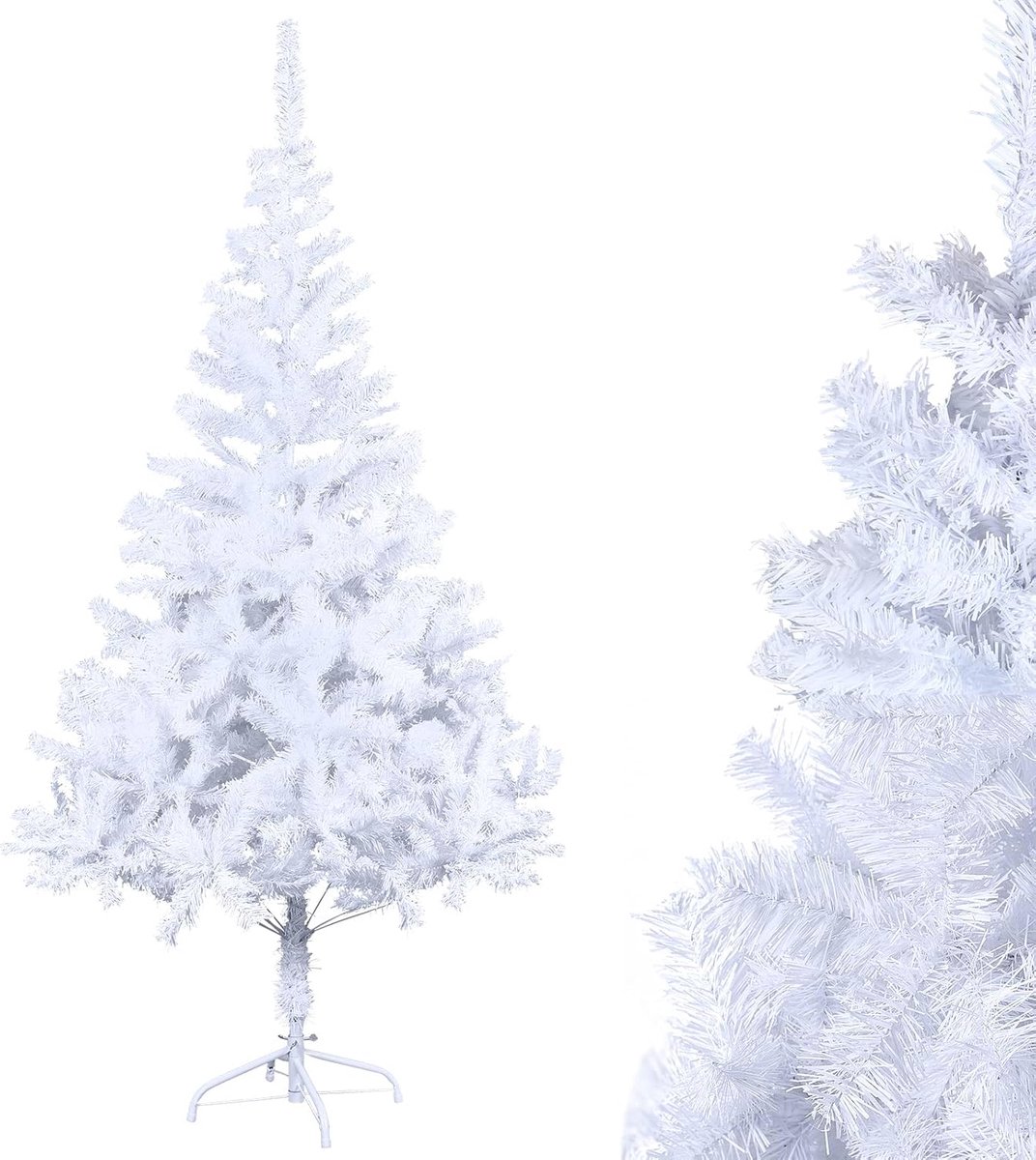De Kunstkerstboom 210 cm Wit PVC in één oogopslag