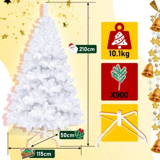 Kunstkerstboom 210 cm Wit