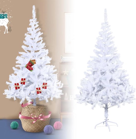 Kunstkerstboom 210 cm Witte PVC Dennenboom