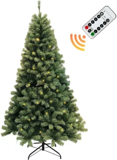 Kunstkerstboom 213 cm groene PVC kerstboom met metalen standaard