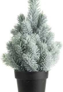 Kunstkerstboom 22 cm met sneeuw