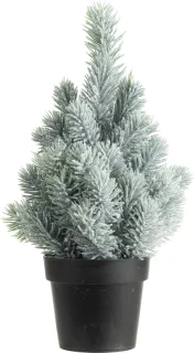 Kunstkerstboom 22 cm met sneeuw
