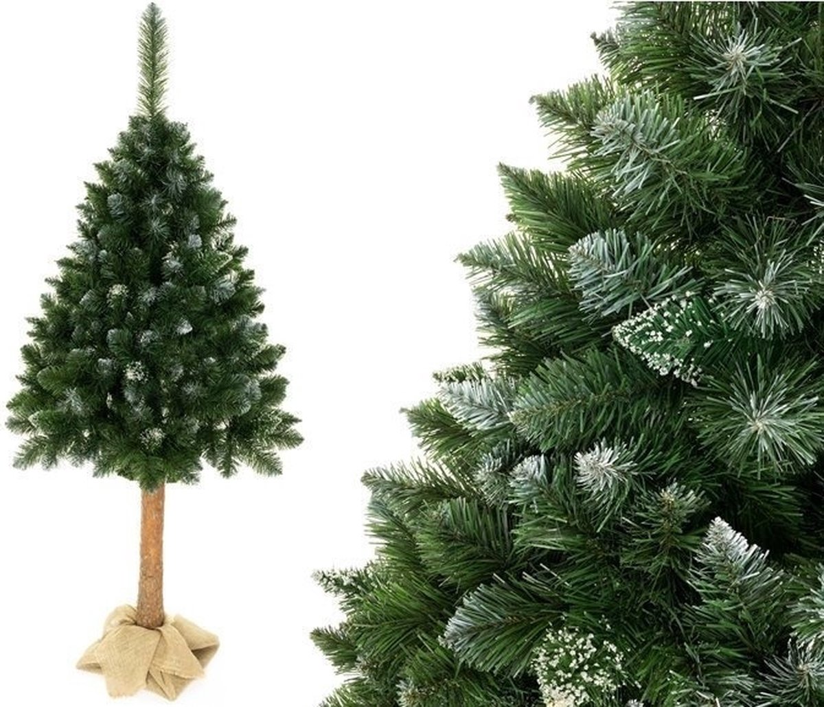 Kunstkerstboom 220 cm Groen PVC Met Stam