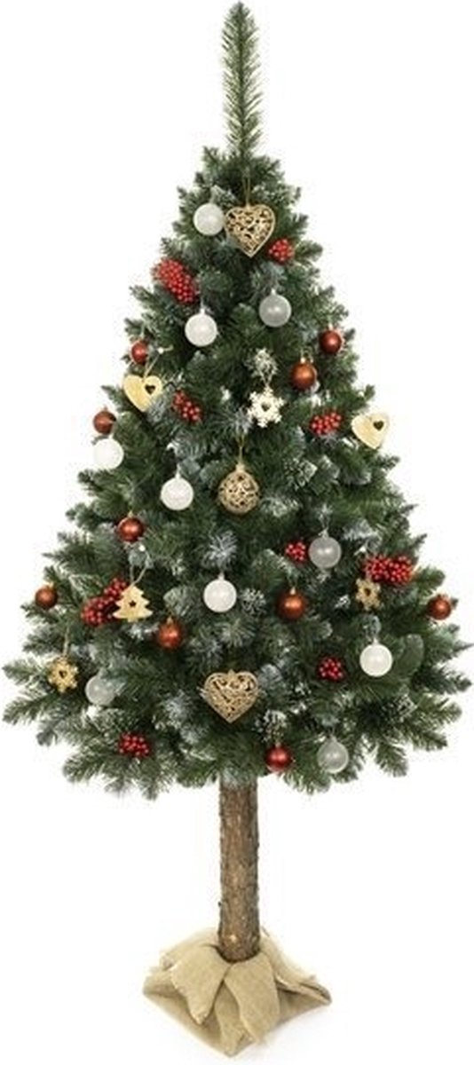 Kunstkerstboom 220 cm Groen PVC Met Stam