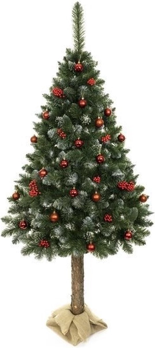 Kunstkerstboom 220 cm Groen PVC Met Stam